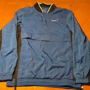 Men’s Nike Throwback Basketball Windbreaker Jacket Blue Size Small NEW